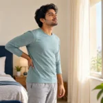 A conceptual illustration of morning back stiffness.